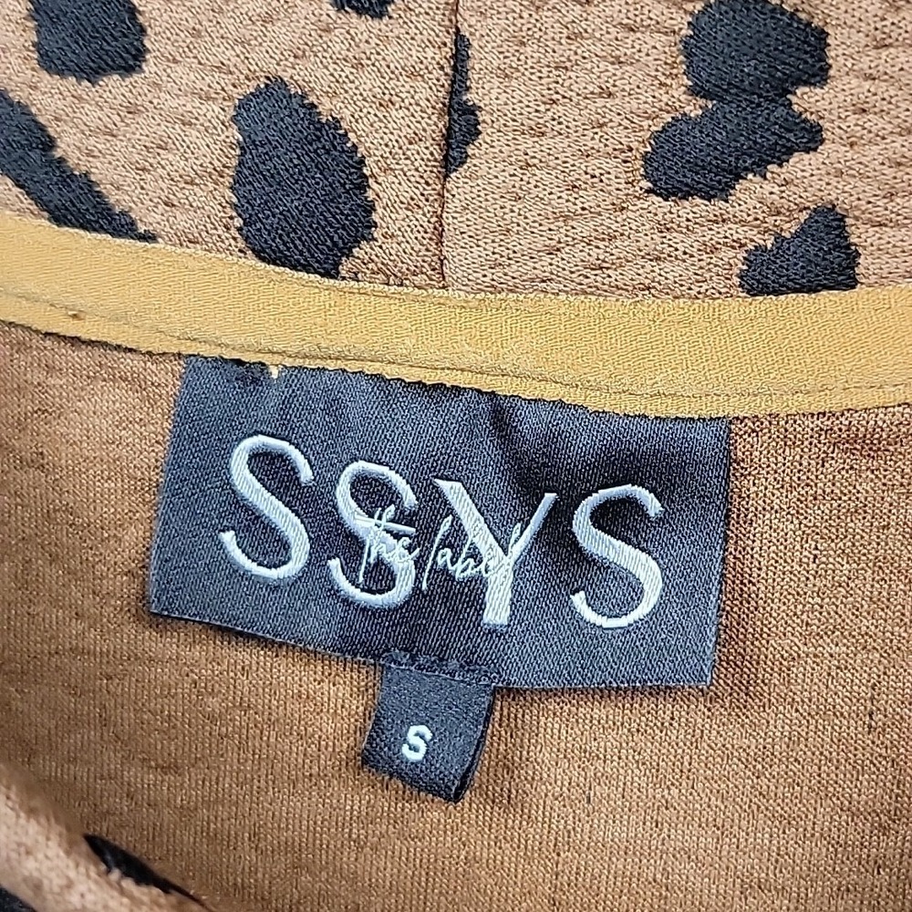 SSYS The Label Parker Set Two-piece Tan Animal Print Women's Small 4-6 Comfort‎ - Picture 4 of 15